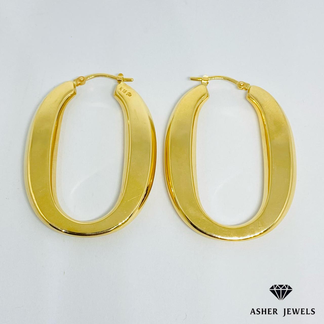 Chunky Oval Loop Earrings